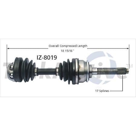 Surtrack Axle Cv Axle Shaft, Iz-8019 IZ-8019